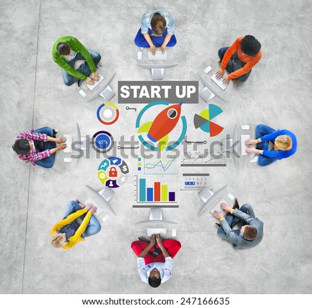 Casual People Business Start up Network Communication Concept