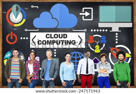 People Togetherness Global Communications Cloud Computing Concept