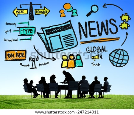 News Journalism Information Publication Update Media Advertisement Concept