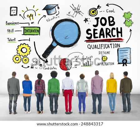 Ethnicity Business People Searching Job Search Recruitment Concept