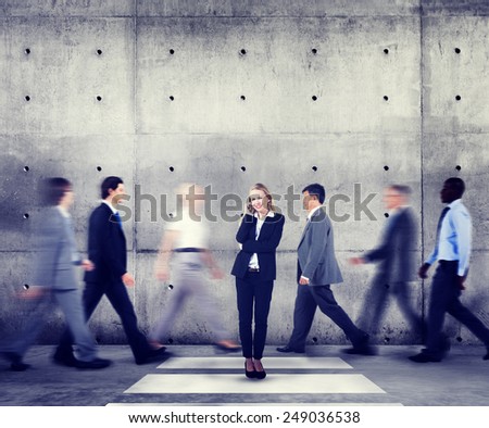 Businesswoman Individuality Role Model Modern Organization Concepts