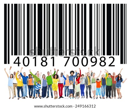 Bar Code Identity Marketing Data Encryption Concept