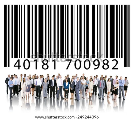 Bar Code Identity Marketing Data Encryption Concept