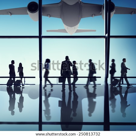Airplane Aircraft Airport Business Travel Flight Transport Concept