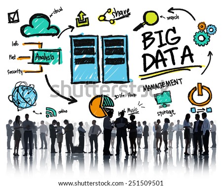 Business People Big Data Management Discussion Teamwork Concept