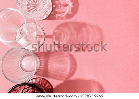 Similar – Image, Stock Photo Various glassware on orange table