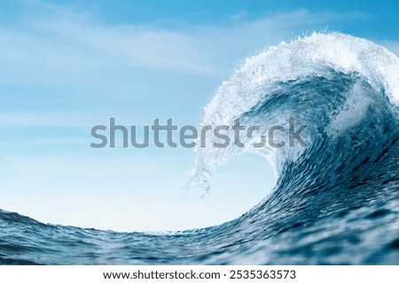 Similar – Image, Stock Photo Foamy waves of sea splashing on rocky shore in sunlight