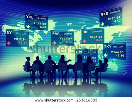 Global Business People Meeting Stock Exchange Finance Concept