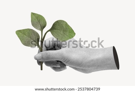 Similar – Image, Stock Photo Hand grips branch with thorns