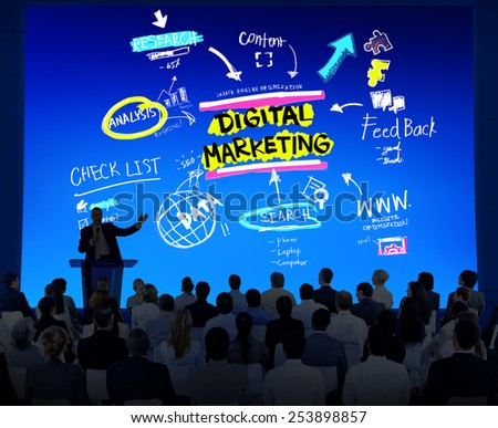 Digital Marketing Branding Strategy Online Media Concept