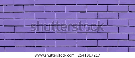 Purple brick background, background with a textured brick pattern, background in a vibrant purple, creating a bold, urban feel. Brick texture background vector wallpaper.