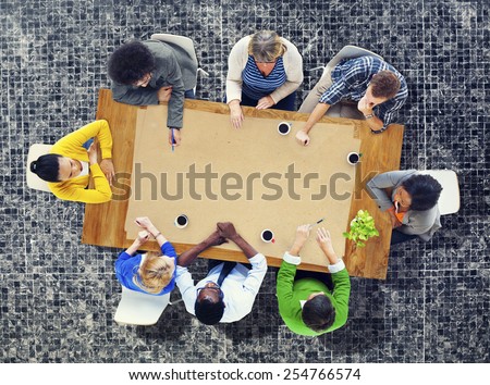 Group of People Brainstorming Teamwork Meeting Concept
