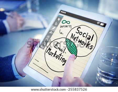 Social Networks Marketing Browsing Concept