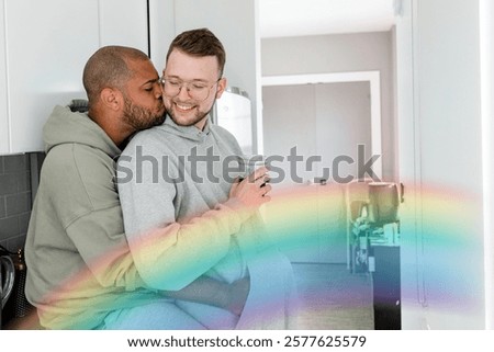 Similar – Image, Stock Photo Gay couple spending time together.