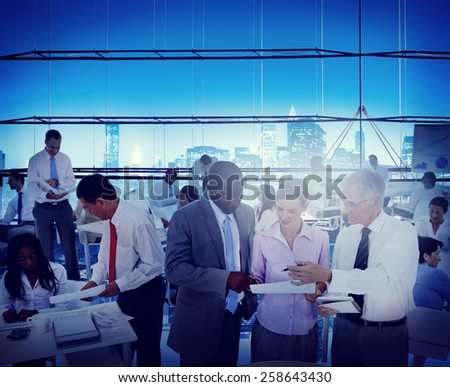 Business People Office Workplace Interaction Conversation Teamwork Concept