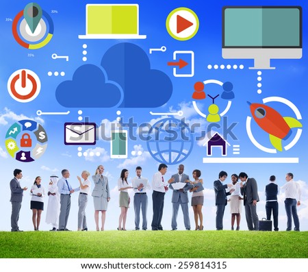 Big Data Sharing Online Global Communication Discussion Concept