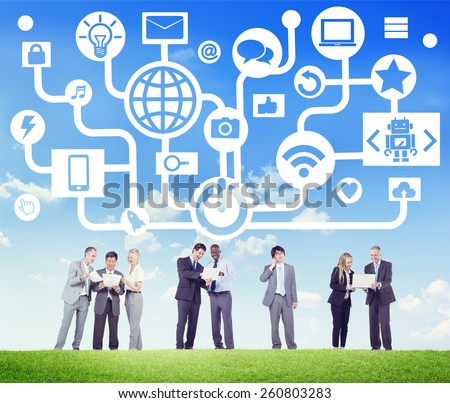 Global Communications Social Networking Digital Device Online Concept