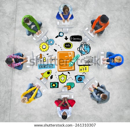 Ethnicity Group of People Training Internet Connection Meeting Concept