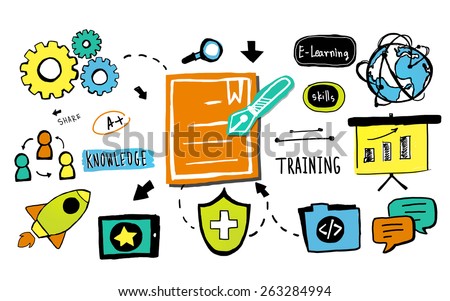 Training Knowledge Information E-learning Strategy Concept