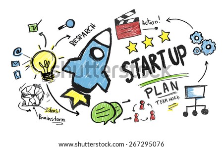 Start Up Launch Success Strategy Business Concept
