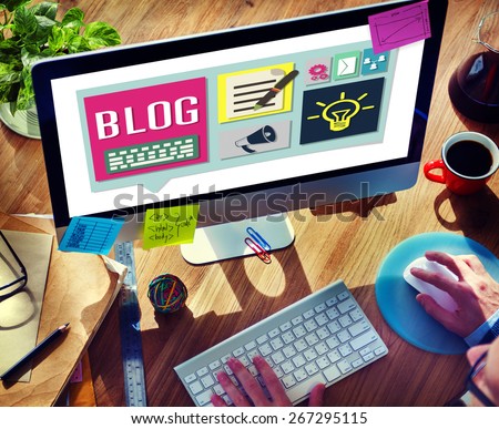 Blog Weblog Media Online Messaging Notes Concept