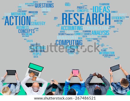 Research Data Facts Information Solutions Exploration Concept