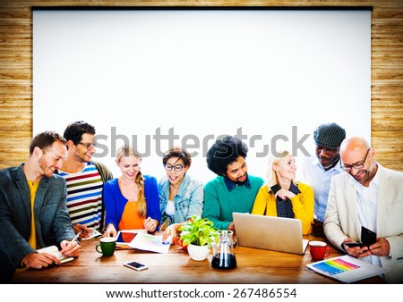 Business Casual People Office Working Discussion Team Concept