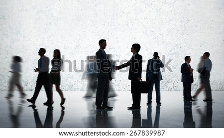 Silhouettes of Diverse Corporate Business People