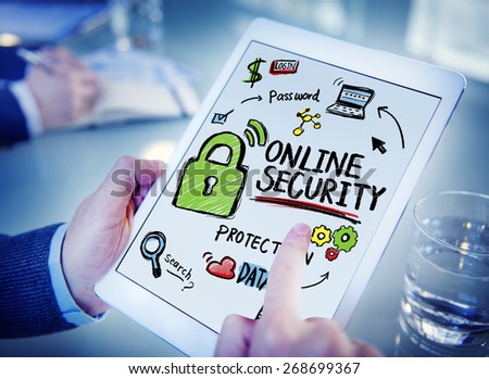 Online Security Protection Internet Safety Office Browsing Concept