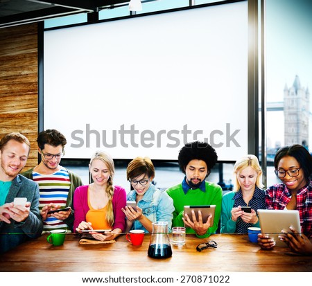 People Browsing Technology Online Concept