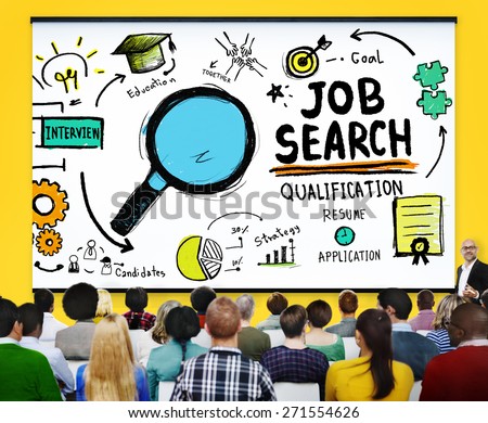 Job Search Qualification Resume Recruitment Hiring Application Concept