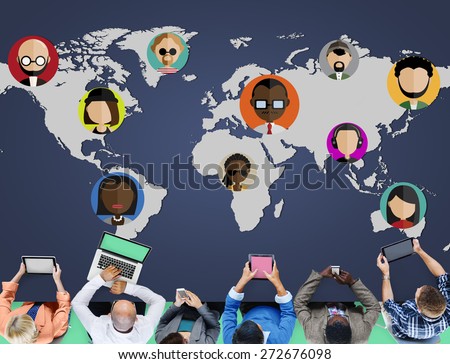 Global Community World People International Nationality Concept