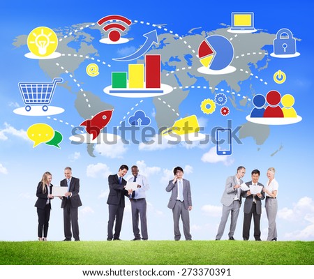 Marketing Global Business Growth Commercial Media Concept