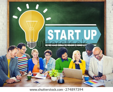 Business Startup Growth Creation Goal Launch Concept