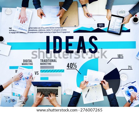 Ideas Thoughts Strategy Plan Solution Marketing Concept
