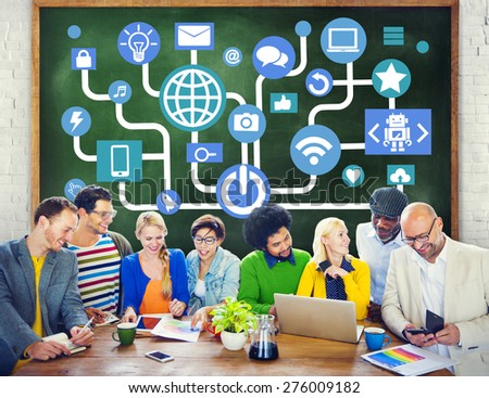 Global Communications Social Networking People Meeting Online Concept