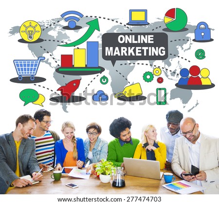 Online Marketing Advertisement Business Concept