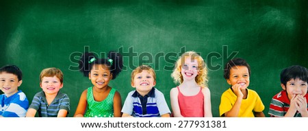 Diversity Children Friendship Innocence Smiling Concept