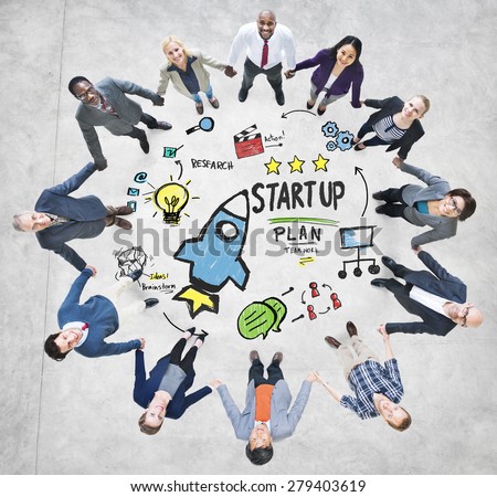 Start Up Business Launch Success Business Team Concept