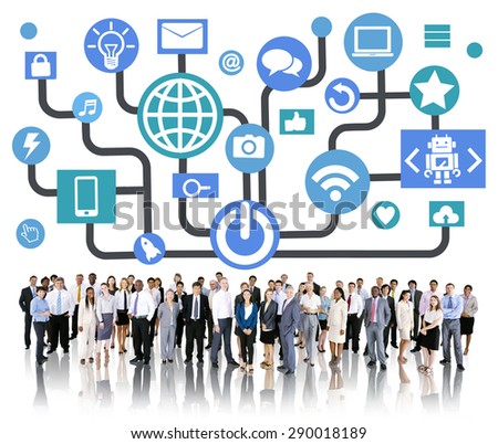 Global Communications Social Networking Business People Online Concept