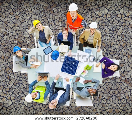 Architect Engineer Meeting Construction Design Concept
