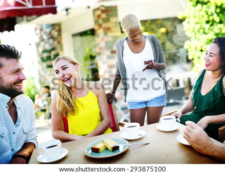 Group Friends Chilling Talking Holiday Concept