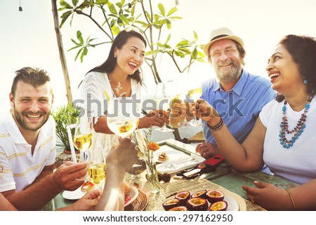 Diverse People Hanging Out Drinking Concept