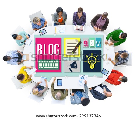 Blog Weblog Media Online Messaging Notes Concept