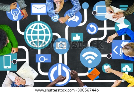 Global Communications Social Networking People Meeting Online Concept