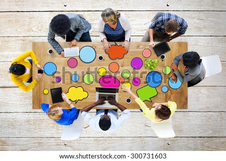 Multiethnic Group of People in Meeting Concept