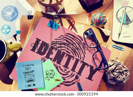 Finger print Identity Branding Protection Safety Concept
