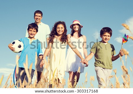 Family Happiness Holiday Vacation Activity Concept