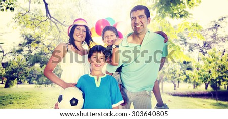 Family Happiness Parents Holiday Vacation Activity Concept