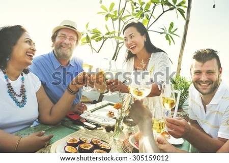 Diverse People Hanging Out Drinking Concept